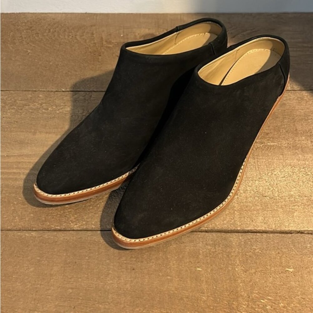 Poppy Barley Black Suede Mules